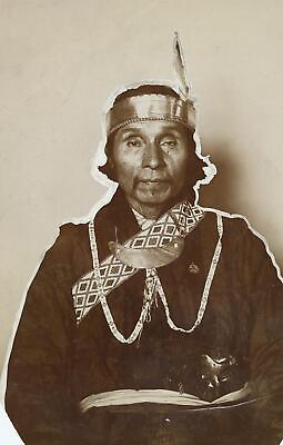 #ad 1903 The Rising Wind Muscogee Creek with Gun Photo NATIVE AMERICAN INDIAN $300.00