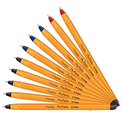 #ad Yellow Pin Point Fine Point Writing Pens 0.7mm with Hole for Retractable Cord... $25.49