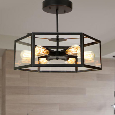 #ad #ad Vintage Chandelier Lighting Bar Lamp Black Ceiling Lights Kitchen Pendant Light AU $331.09