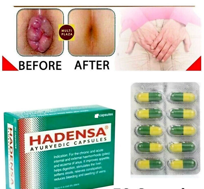 #ad Hadensa Ayurvedic 50 Pills Hemorrhoids amp; Piles Pain Relief Itching Swelling 2028 $21.15