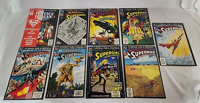 #ad Superman Funeral for a Friend 9 Book Set World Without Superman Never Read $15.00
