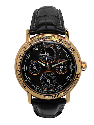 #ad Audemars Piguet Watch Jules Equation of Time 18k Rose Gold Black dial w Box $27120.00