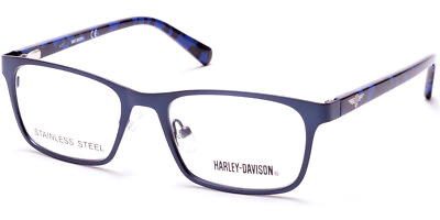 #ad Harley Davidson HD0136T Matte Blue 091 Metal Small Eyeglasses Frame 48 17 130 AB $99.60