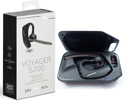 #ad Plantronics Voyager 5200 Bluetooth Headset Earpiece with Charging Case Kit $79.99