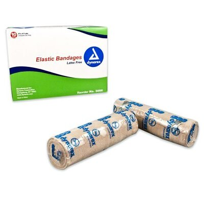 #ad Case Of 50 Dynarex 3666 Elastic Bandages with Removable Clips 6quot; x 5 yds. $54.99