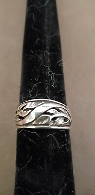 #ad Leaf Pattern Band in sterling silver $35.00
