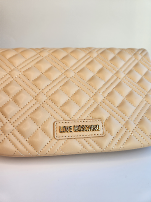 #ad love Moschino quilted Bag Cross bag with straps Love Moschino in cream color $190.75