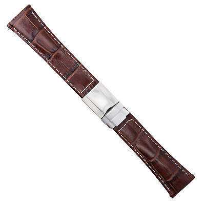 #ad LEATHER STRAP FOR ROLEX DAYTONA 116518 116519 WATCH L BROWN WS SHORT CLASP $39.95