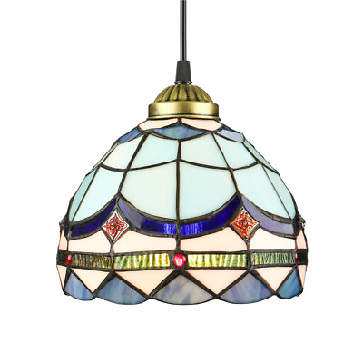 #ad Modern Tiffany Style Stained Glass Pendant Light Baroque Ceiling Lamp Fixture $65.99