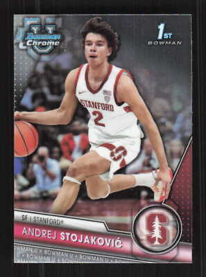#ad Andrej Stojaković 2023 24 Bowman University Chrome Stanford Cardinal #73 $2.99