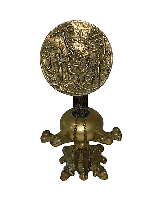 #ad Vintage or Antique Asian Brass Figural Incense Censer Burner Candle Holder $150.00