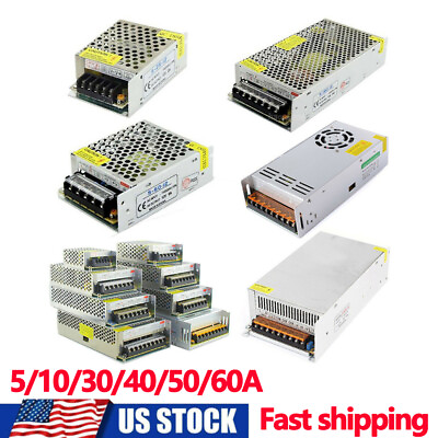 #ad 12V 5A to 60A Amp 60W 720W Switching Power Supply Adapter for LED Strip US $13.99