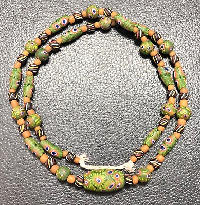 #ad Vintage African Fancy Glassbeads Strands Gabri Beads $500.00