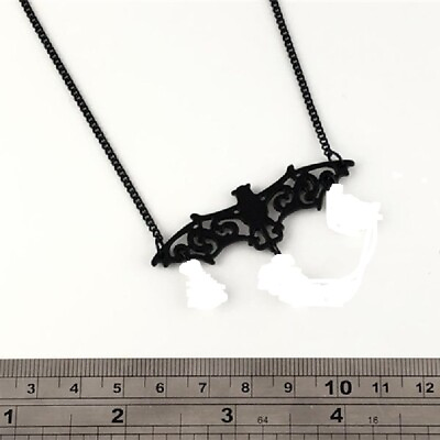 #ad Black Vampire Bat Necklace $14.95