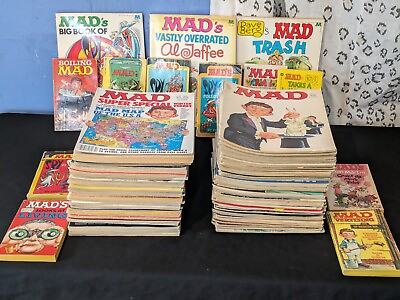 #ad *Vintage Mad Magazine Lot 100 Items 70#x27;s 80#x27;s In Amazing Condition. Must See* $395.00