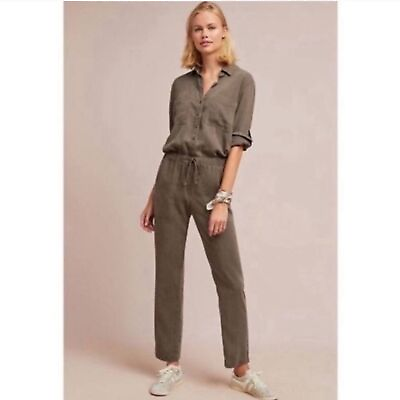 #ad NWOT Anthropologie Cloth amp; Stone Tencel Lyocell Jumpsuit XL $46.00