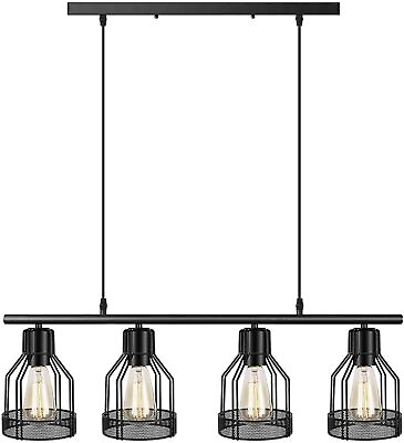 4 Light Pendant Lighting Island Light Fixture Industrial Chandelier for Kitchen $66.99