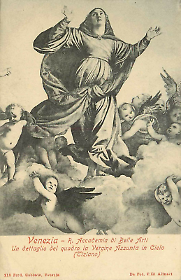 #ad Postcard Religious Titian Assumption Mary Santa Maria Frari Venice Unposted $12.74