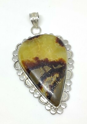 #ad Rare Natural Septarian Pear Cab Handmade Fashion Jewelry Pendant 3quot; 166.40Cts $11.99