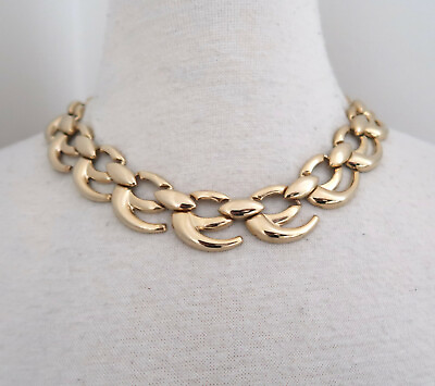 #ad Gold tone link choker necklace $16.00