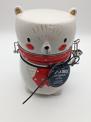 #ad Swiss Miss Hot Cocoa Polar Bear Ceramic Canister Cookie Jar $11.60