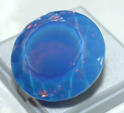 #ad 117.85 Ct Natural Blue Opal Welo Australian Certified Round Untreated Gemstone $23.98