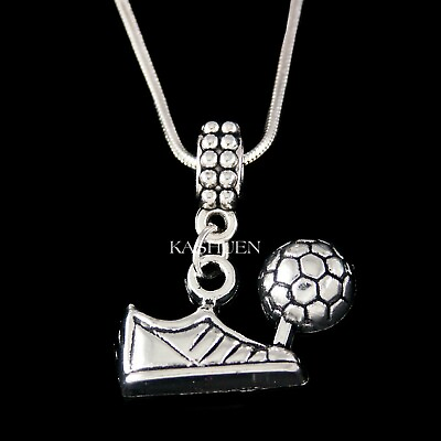 #ad Soccer Ball Player Football Necklace Sport Jewelry Christmas 16th Birthday Gift $29.99