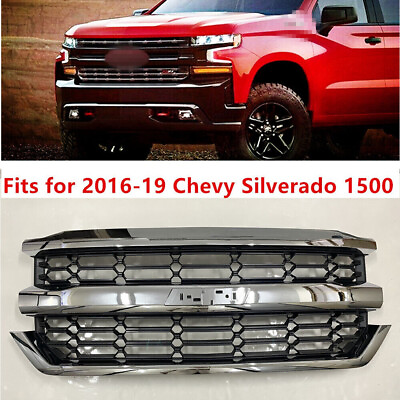 #ad Front Upper Bumper Grille Fits for Chevy Silverado 1500 2016 2017 2018 2019 1500 $189.00