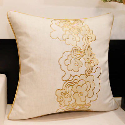 #ad 1x Ethnic Chinese Pillowcase Cushion Cover Retro Embroidered Floral Bedding Home $30.99