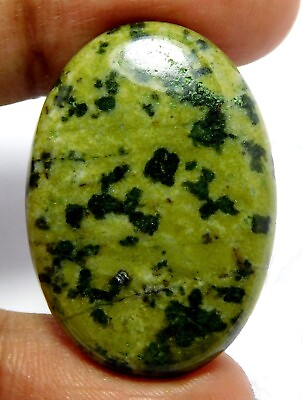 #ad 100% Natural Amazing Green Tree Agate Oval Cab Loose Gemstone 34x24x5mm 36.75Cts $8.09