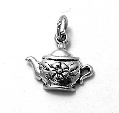 #ad Guaranteed 925 Sterling Silver Tea Pot Charm Pendant $11.19