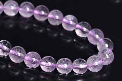 #ad 6MM Genuine Natural Transparent Light Lavender Amethyst Bead AAA Round Bead 7.5quot; $7.01