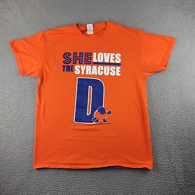 #ad Syracuse Orange Shirt Mens Large Orange She Love The D Sportswear Graphic Tee $12.75