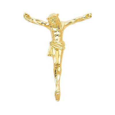 #ad 14K Yellow Gold Religious Jesus Christ Body Pendant $238.30