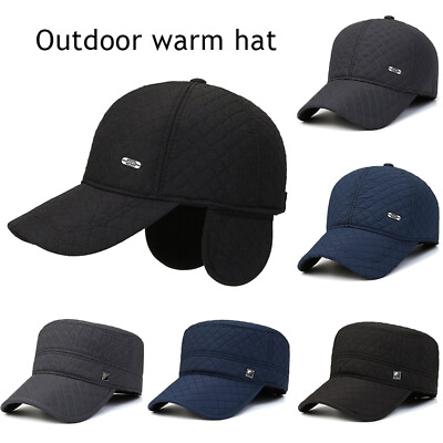 #ad Earmuffs Cap Casquette Dad Hat amp;Caps Baseball Caps Flat Cap Autumn Winter Thick❉ C $11.36
