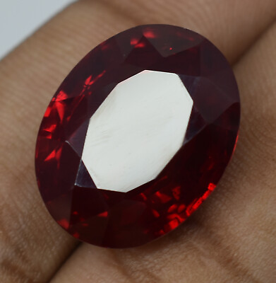#ad Natural Ruby Stunning Oval Shape Red 30.75 Carat CERTIFIED Rare Loose Gemstone. $25.07