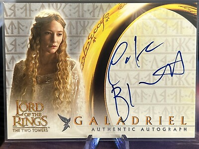 #ad Lord of The Rings TWO TOWERS LOTR Cate Blanchett Galadriel Autograph Auto Card $399.99