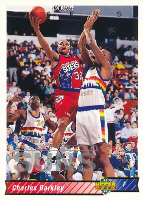 #ad Charles Barkley 1992 93 Upper Deck #26 Philadelphia 76ers Card Sixers $1.58