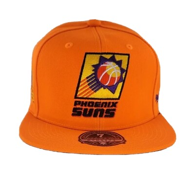#ad Phoenix Suns Mitchell N Ness NBA HWC 40 Years Orange Dynasty Fitted Hat $42.00