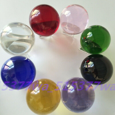 #ad 40 80mm Natural Multicolor Magic Crystal Healing Sphere Large Crystal Gems Ball $5.99