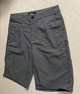 #ad Oneill Mens Shorts Size 28 Hybrid Gray Lightweight Swim Beach Casual Pockets Zip $9.99