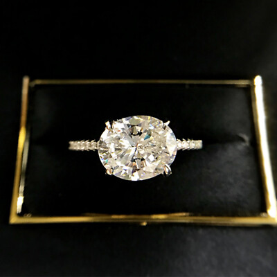 #ad Pretty Oval Cut Cubic Zirconia Rings Women 925 Silver Jewelry Size 6 10 C $3.18