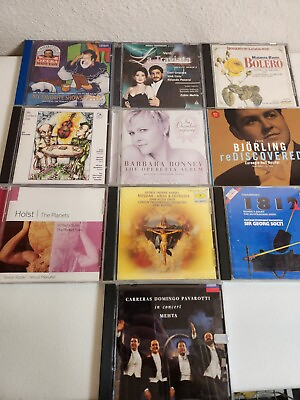 #ad Opera amp; Classical CD LOT of 10 VG Pavarotti Verdi Bjorling Stravinsky Bonney $11.00