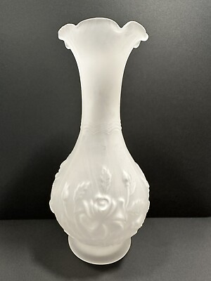 #ad Satin Frosted White Vase $9.97