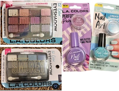 #ad L.A. Colors Eyeshadows Smokey amp; Bold and Glitter Nail Set Polish 3 Pc Lot NEW $12.75