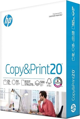#ad 1 ream 500 sheets Printer Paper 8.5 X 11 Copy Print 20 Lb 92 Bright $14.99