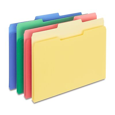 #ad Staples Colored Top Tab File Folders 3 Tab Assorted Colors Letter Size 24 PK $9.60