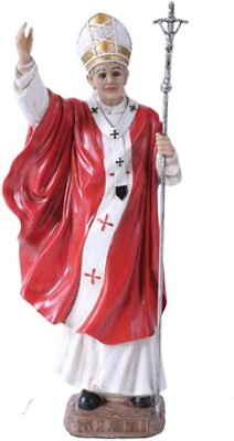 #ad Venerable Pope Saint John Paul II Holding Crucifix Figurine Pontiff Vivid Colors $35.99
