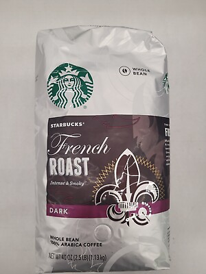 #ad Starbucks French Roast Whole Bean Coffee Dark 2.5lb 40 Oz Best Buy 11 2023 $19.63