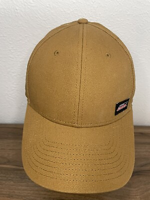 #ad Dickies Baseball Hat Snapback Camel Khaki Logo Adjustable 100% Cotton $12.99